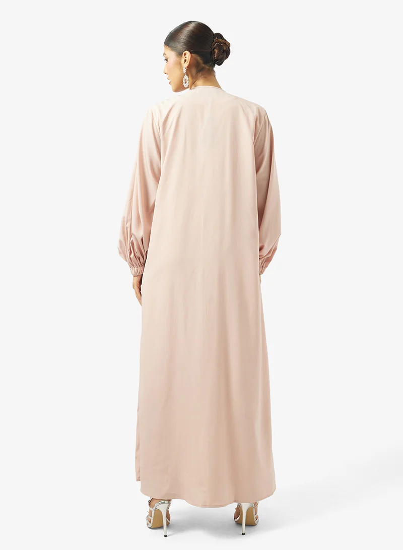 خزانة Embellished Abaya With Sheila